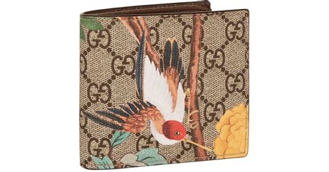 gucci wallet flower and bird print|Gucci accessory collection wallet.